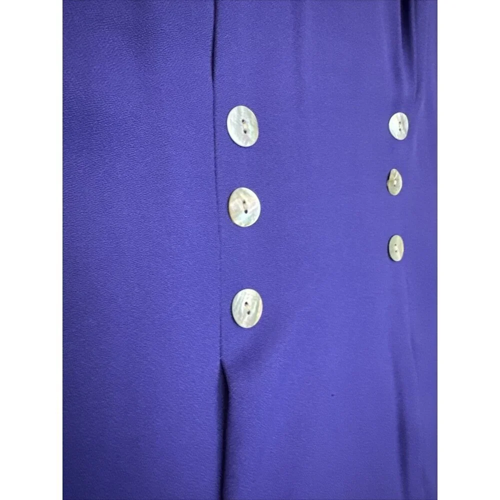 Vintage Betsys Things Dress‎ Womens 10 Purple Long Pleated Modest 90s Retro NEW - Picture 10 of 15